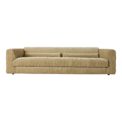 Canapé en velours royal velvet crème 274 cm Club Couch - Hkliving