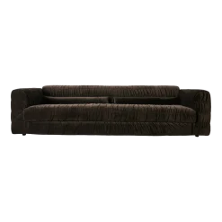 Canapé en velours royal velvet espresso 274 cm Club Couch- HKliving