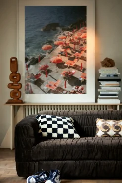 Canapé en velours royal velvet espresso 274 cm Club Couch- HKliving