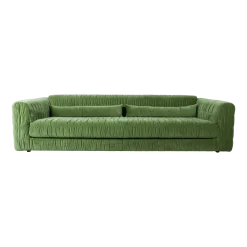 Canapé en velours royal velvet vert 274 cm Club Couch - Hkliving