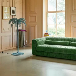 Canapé en velours royal velvet vert 274 cm Club Couch - Hkliving