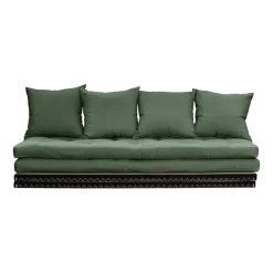 Canapé-futon olive en coton Chico Sofa - Karup Design