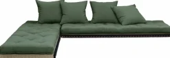 Canapé-futon olive en coton Chico Sofa - Karup Design
