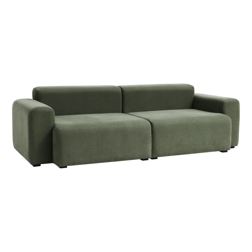 Canapé kaki 2,5 places combinaison 1 linara 100 armrest low Mags 1964 - Hay
