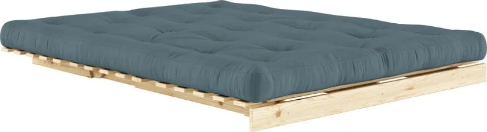 Canapé-lit bleu pétrole pin massif Roots 160 - Karup Design