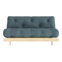 Canapé-lit bleu pétrole pin massif Roots 160 - Karup Design
