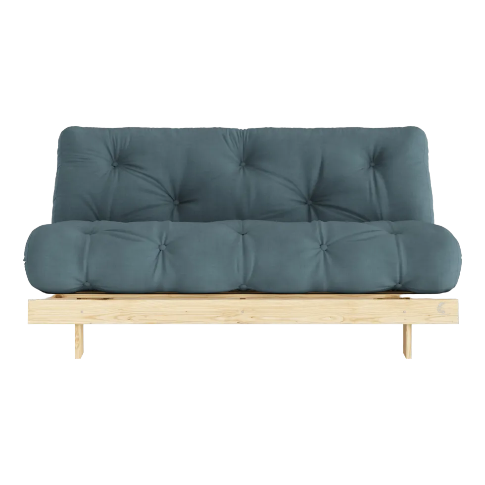 Canapé-lit bleu pétrole pin massif Roots 160 - Karup Design