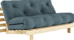 Canapé-lit bleu pétrole pin massif Roots 160 - Karup Design