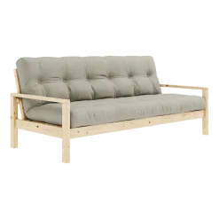 Canapé-lit en bois clair et tissu lin Knob - Karup Design