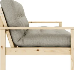 Canapé-lit en bois clair et tissu lin Knob - Karup Design