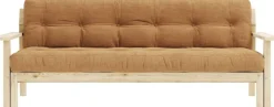 Canapé-lit en bois clair et tissu marron fudge Unwind - Karup Design