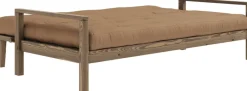 Canapé-lit en bois foncé et tissu mocca Knob - Karup Design
