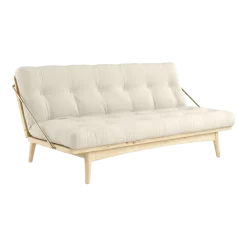 Canapé-lit en pin clair et coton et lin 196x105x90cm Folk - Karup Design