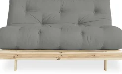 Canapé-lit gris en pin massif Roots 140 - Karup Design