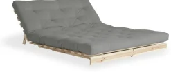 Canapé-lit gris en pin massif Roots 140 - Karup Design
