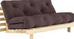 Canapé-lit marron en pin massif Roots 160 - Karup Design