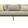 Canapé lounge en teck et corde anthracite 3 places Lento - Vincent Sheppard