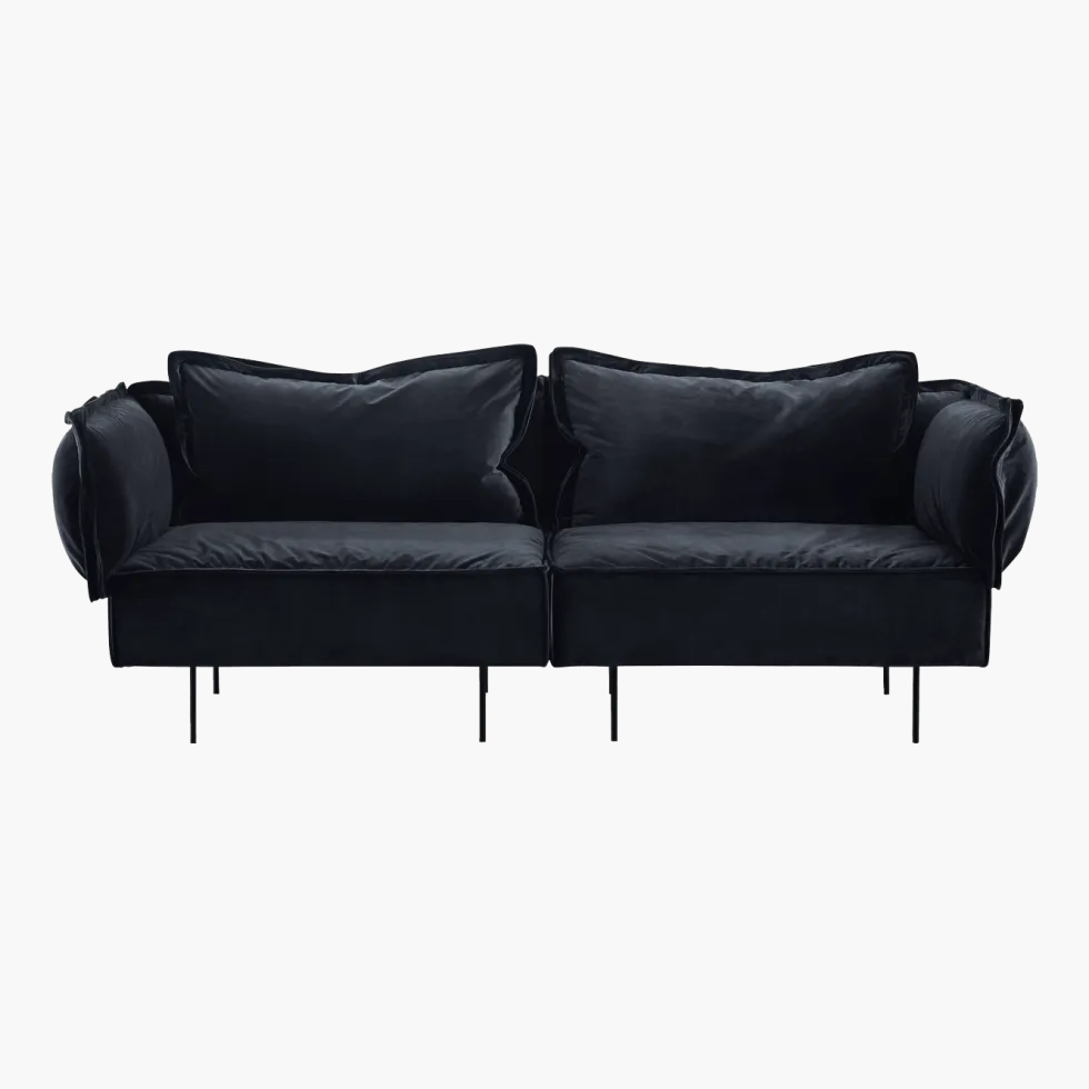 Canapé 2 places anthracite Velvet - HANDVÄRK