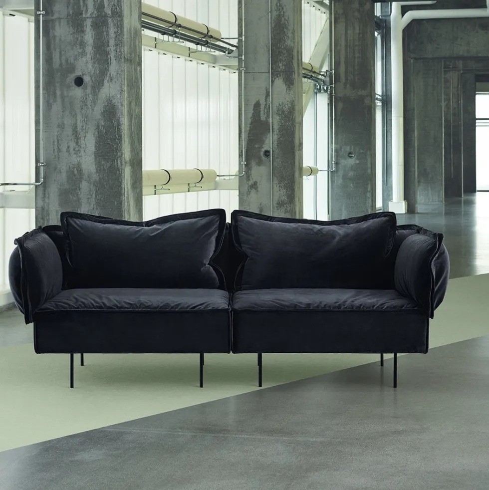 Canapé 2 places anthracite Velvet - HANDVÄRK