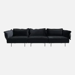 Canapé 3 places anthracite Velvet - HANDVÄRK