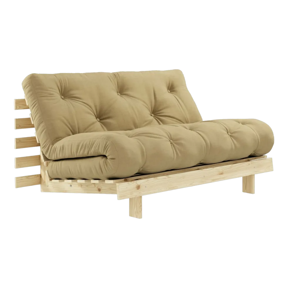 Canapé 2 places convertible beige blé Roots - Karup Design