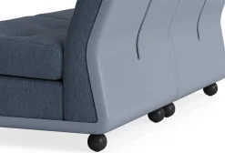 Canapé 2 places coque bleu et tissu bleu foncé Amanta - HAY