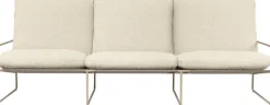 Canapé 3 places d'extérieur en acier et tissu beige 233x85x79cm Desert 1 - Ferm living