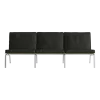 Canapé 3 places en acier et cuir anthracite Man - NORR11