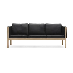 Canapé 3 places en chêne huilé et assise en cuir thor 301 195cm CH163 - Carl Hansen & Søn