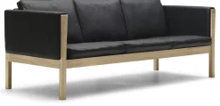 Canapé 3 places en chêne huilé et assise en cuir thor 301 195cm CH163 - Carl Hansen & Søn