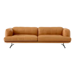 Canapé 3 places en cuir cognac Inland AV22 - &tradition