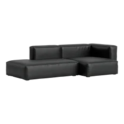 Canapé 2,5 places en cuir Sense black Mags Soft combinaison 3 right - Hay