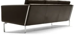 Canapé 3 places en cuir thor 306 et pieds en acier inoxydable 219cm CH103 - Carl Hansen & Søn