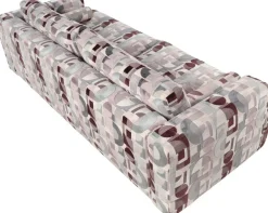 Canapé 3 places en hêtre et tissu arches-008 prune 225x83cm Haus - Versmissen