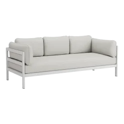 Canapé 3 places en métal gris austral et tissu gris chiné Easy - Tiptoe