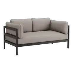 Canapé 2 places en métal noir et tissu beige Easy - Tiptoe