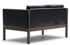 Canapé 2 places en noyer huilé et assise en cuir sif 98 137cm CH162 - Carl Hansen & Søn
