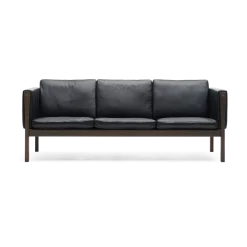 Canapé 3 places en noyer huilé et assise en cuir sif 98 195cm CH163 - Carl Hansen & Søn