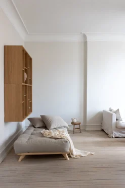 Canapé 2 places en pin et matelas beige 200x90cm Senza - Karup Design