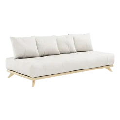 Canapé 2 places en pin et matelas coton natural 200x90cm Senza - Karup Design