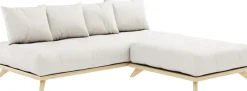 Canapé 2 places en pin et matelas coton natural 200x90cm Senza - Karup Design