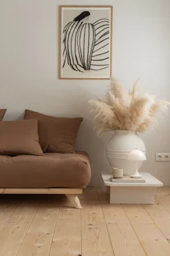 Canapé 2 places en pin et matelas mocca 200x90cm Senza - Karup Design