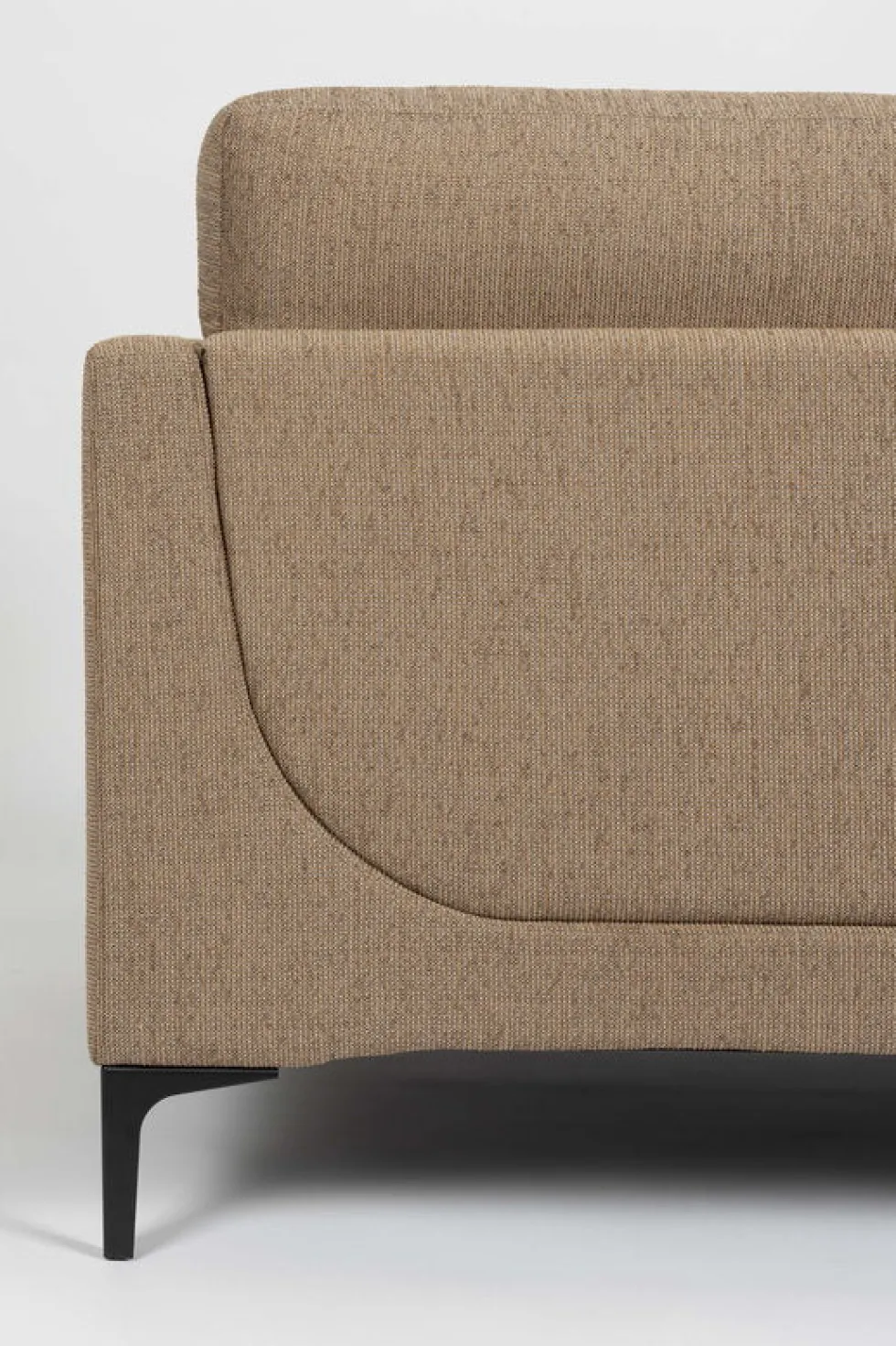 Canapé 3 places en polyester caramel 256cm Balcony - Zuiver