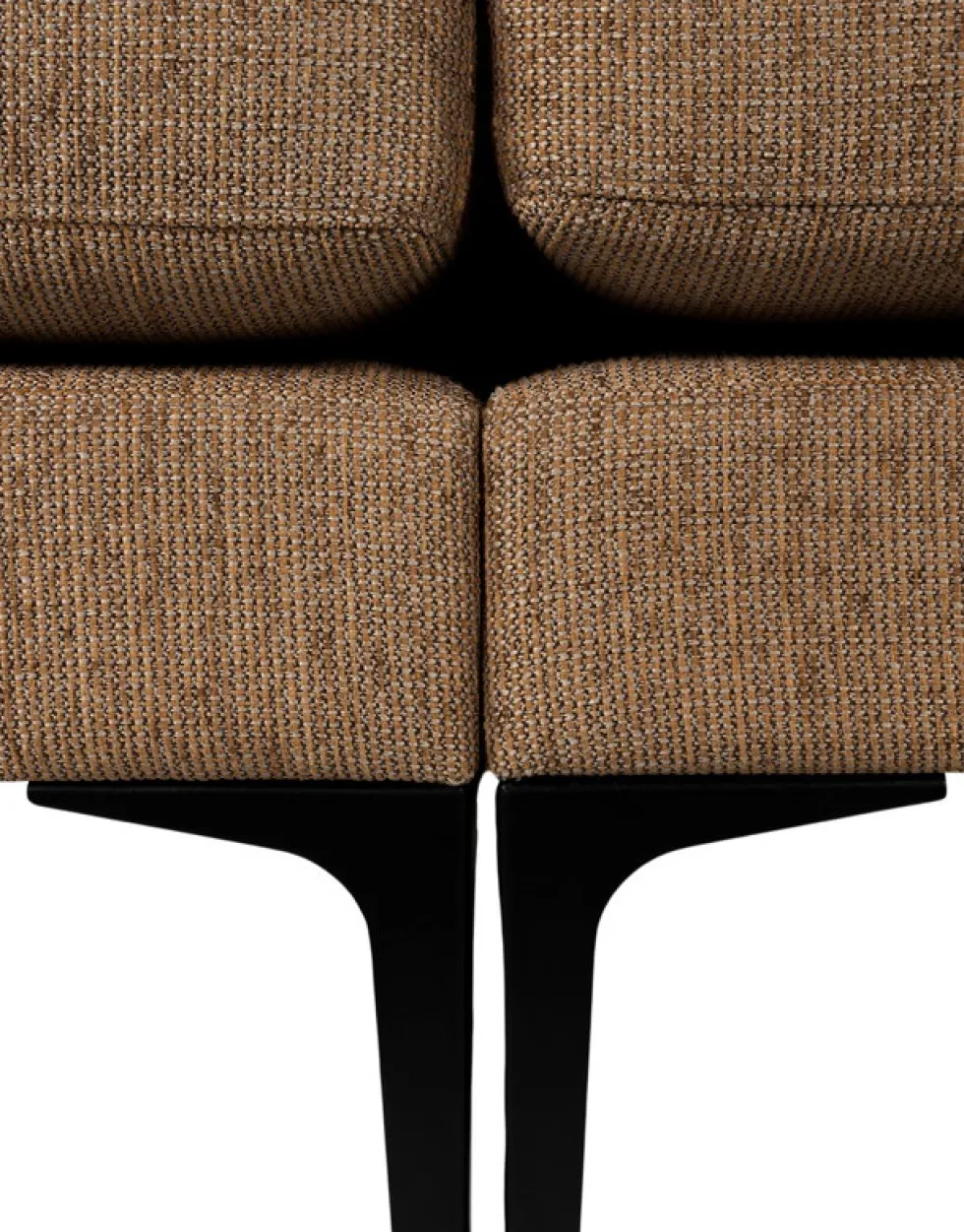 Canapé 3 places en polyester caramel 256cm Balcony - Zuiver