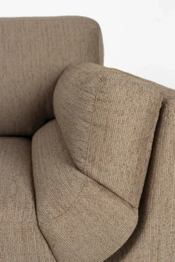 Canapé 3 places en polyester caramel 256cm Balcony - Zuiver
