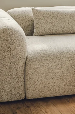 Canapé 3 places en polyester chocolate brown bouclé Yaro - noo.ma