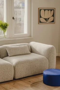 Canapé 4 places en polyester clay grey mélange Yaro - noo.ma