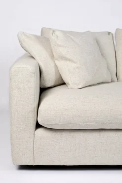 Canapé 3 places en polyester et mélange de lin cream 266cm Sense - Zuiver