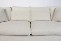 Canapé 3 places en polyester et mélange de lin cream 266cm Sense - Zuiver