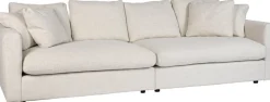 Canapé 3 places en polyester et mélange de lin cream 266cm Sense - Zuiver